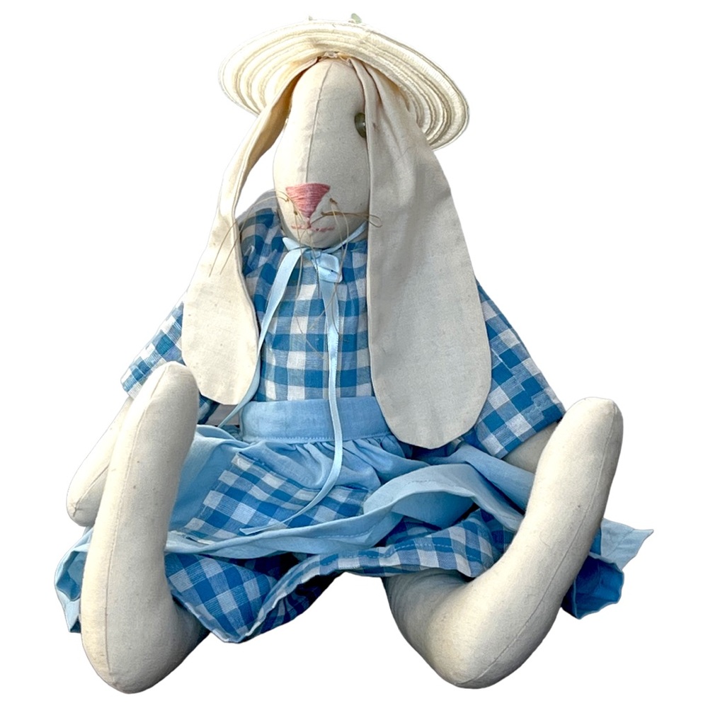Vintage Handmade Bunny Rabbit Doll 19"